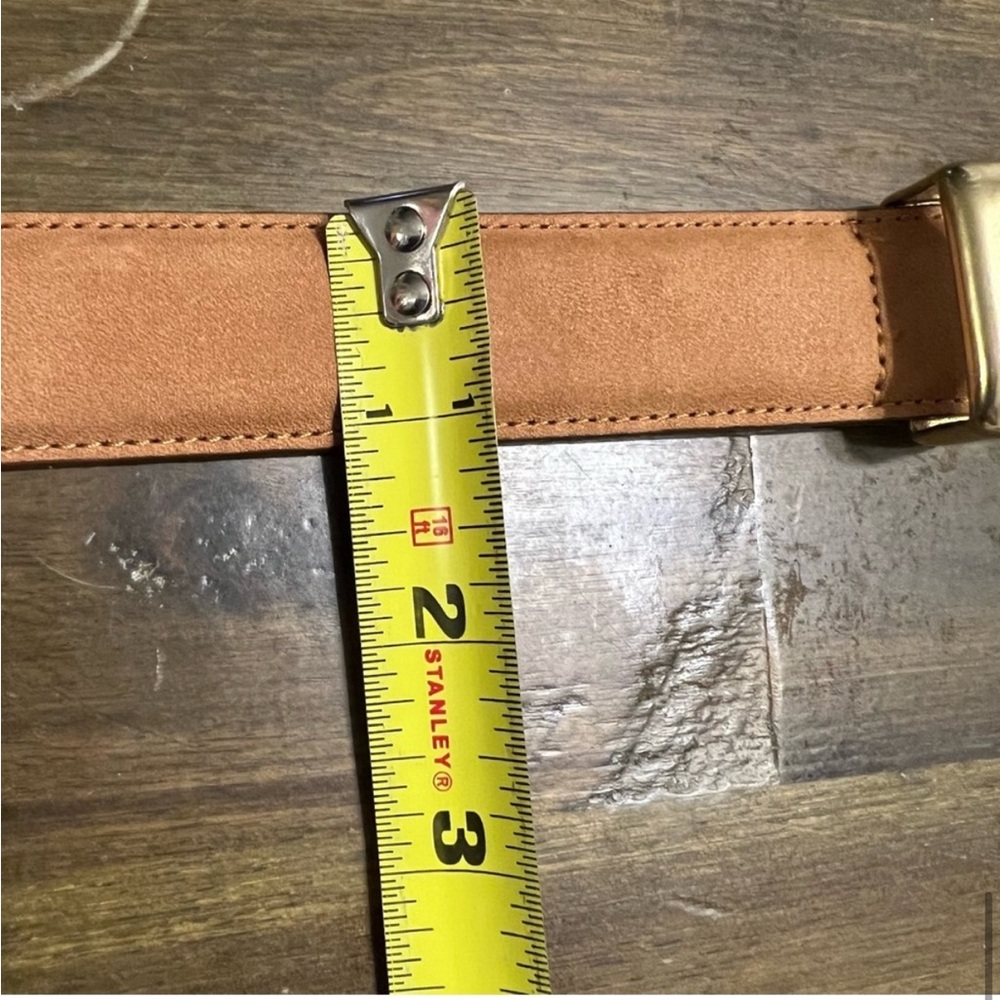 Brighton Tan Suede Narrow Equestrian Belt